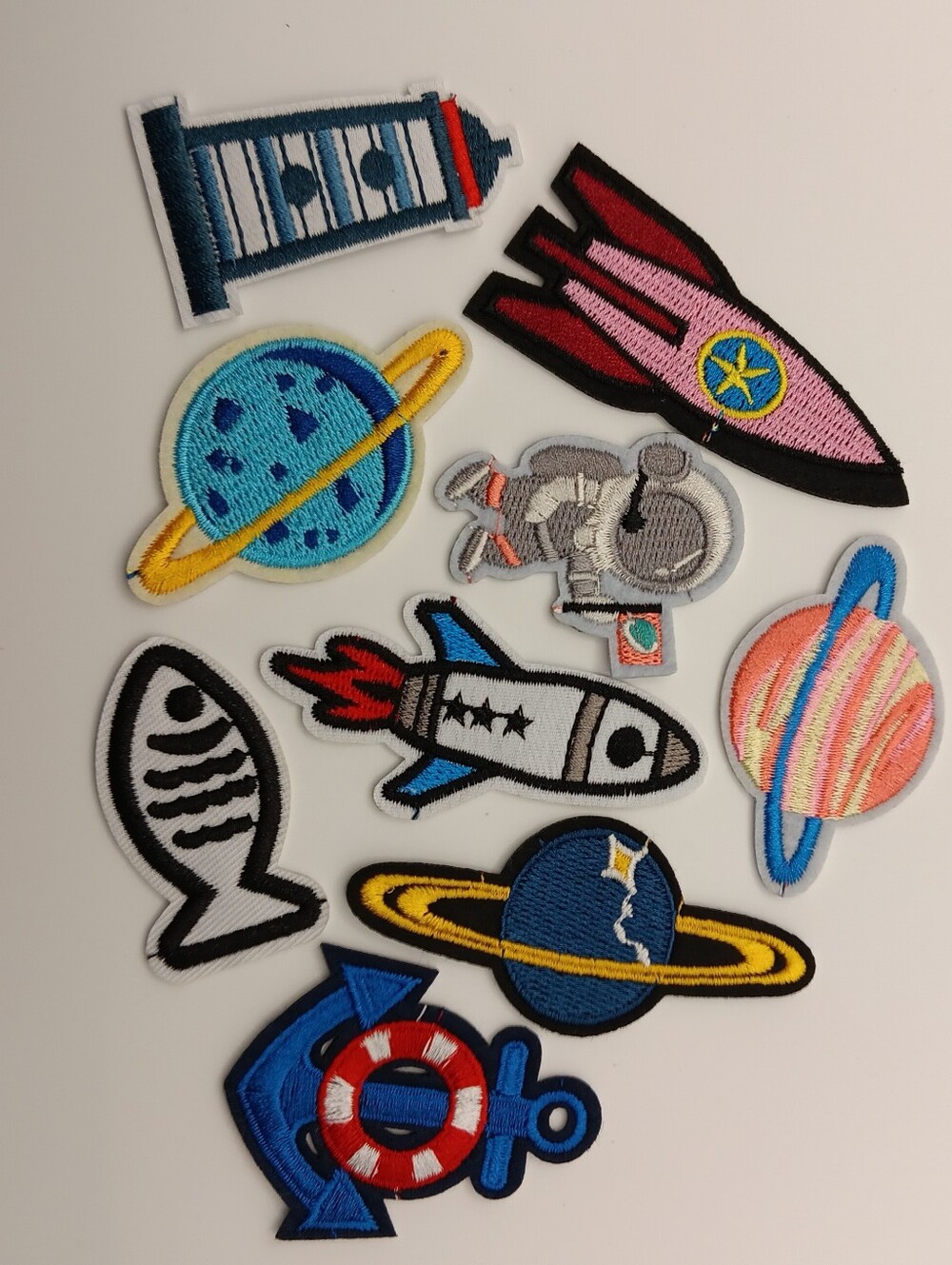 Space & Sea Exploration, Iron On Patch Set, Rocket, Astronaut Applique Lot